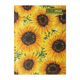 Книга записная Buromax FLORISTICA А5, 96 листов, клетка, салатовая