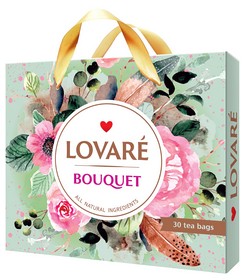 Чай асорті «Bouquet» 6 видів пакетиків по 5 шт, LOVARE