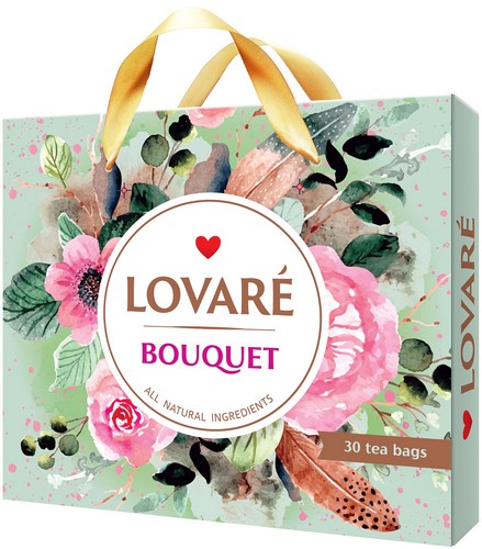 Чай ассорти «Bouquet» 6 видов пакетиков по 5 шт, LOVARE - №1