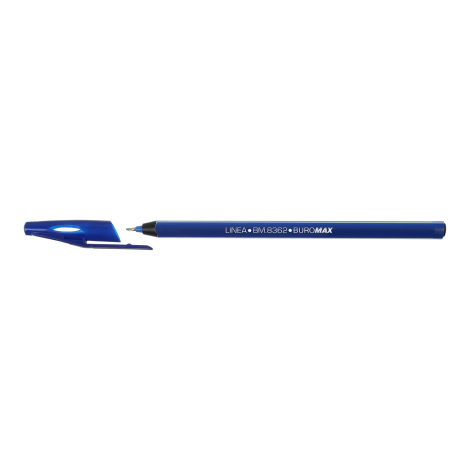 Ручка масляная, LINEA, 0,5 мм, трехгранный корпус, синие чернила - №2