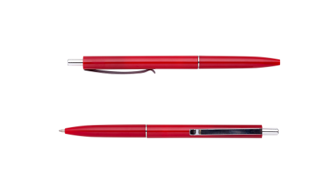 Ручка шарик.автомат.COLOR, L2U, 1 мм, красный корпус, синие чернила - №1