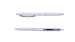  Ручка шарик.автомат.COLOR, L2U, 1 мм, белый корпус, синие чернила - №1