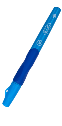 Ручка шариковая для правши с резиновым грипом, синий, дисплей, KIDS Line - №4
