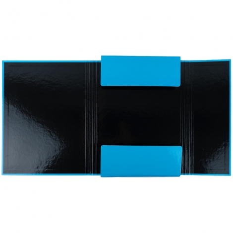 Папка на резинках объемная картон, А4, Pastelini, голубая - №3