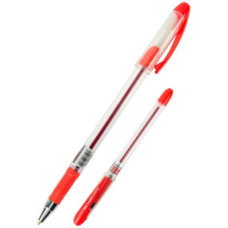 Ручка масляная DB 2062, красная - №1