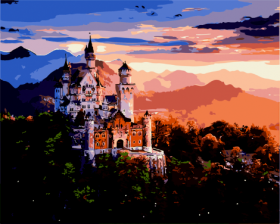Картина за номерами "Замок у горах", 40*50