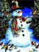 Картина по номерам "Снеговик в цилиндре", 40*50 - №1