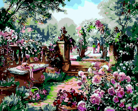 Картина за номерами "Трояндовий сад", 40*50