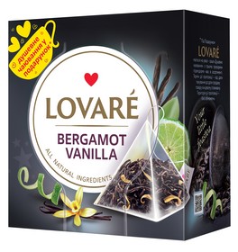 Чай чорний 2г*15, пакет, "Bergamot vanilla", LOVARE
