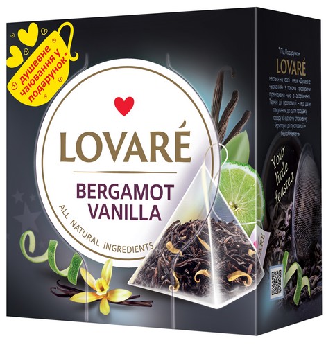 Чай черный 2г*15, пакет, "Bergamot vanilla", LOVARE - №1