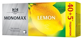 Чай чорний 1.5г*45, пакет, LEMON, МОNОМАХ
