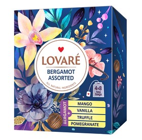 Чай чорний бергамот 2г*32, пакет, асорті, LOVARE