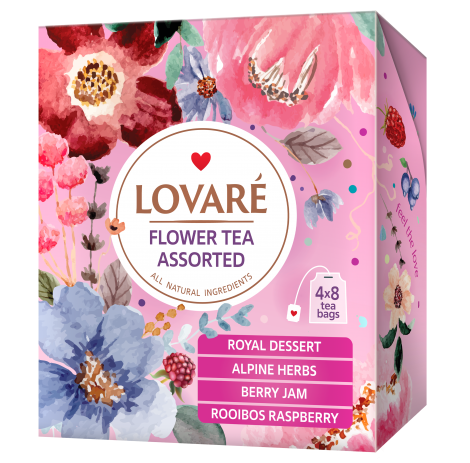 Чай цветочный 1.5г*32, пакет, ассорти, LOVARE - №1