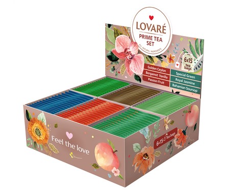 Чай ассорти PRIME TEA SET 90 пакетиков в индивидуальных конвертах, LOVARE - №4