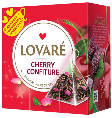 Чай бленд черный и зеленый 2г*15, пакет, "Cherry Confiture", LOVARE - №1