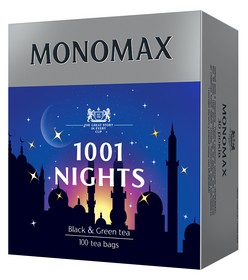 Чай бленд чорного та зеленого 1.5г*100, пакет, 1001 NIGHTS, МОNОМАХ