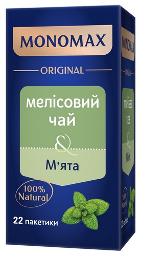 Чай Мелисовый 1,5г*22, пакет, Мята, МОNОМАХ - №1