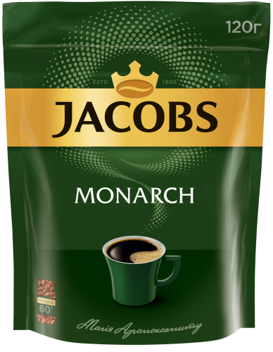 Кофе растворимый 120г, пакет, JACOBS MONARCH - №1