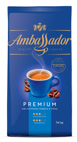 Кофе в зернах 1000г*6, пакет, AMBASSADOR PREMIUM (PL) - №1