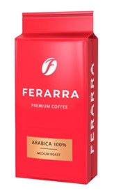 Кава мелена 250г, вак.уп., CAFFE 100% ARABIKA,  FERARRA