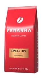 Кава в зернах 1000г, CAFFE 100% ARABIKA з клапаном,  FERARRA