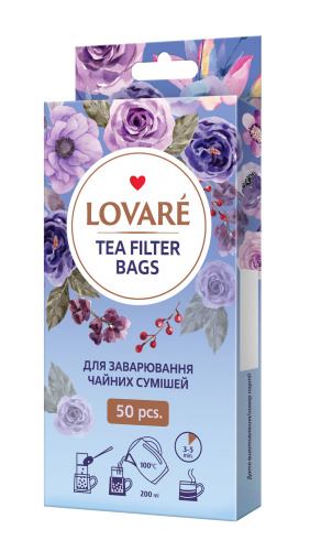 Фильтр-пакеты для чая, 50 шт, LOVARE - №1