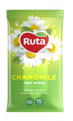 Салфетки влажные "Ruta Selecta" Chamomile 15 шт, с экстрактом ромашки - №1