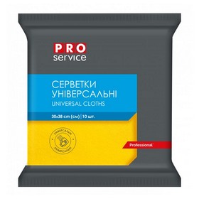 Серветки віскозні, 30х38, 10 шт/уп PRO SERVICE