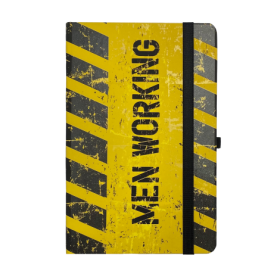 Книжка записна MACHO, на гумці, 136х207мм, 96 арк., кліт., жовта