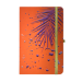 Книжка записная PIANTE, на резинке, 136х207мм, 96 л., клет., оранжевая - №1