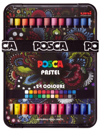 Пастель восковая POSCA PASTEL, 24 цвета - №1