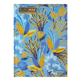 Записная книга FLORISTICA, А5, 96 л., клетка, твердая картонная обложка, голубая