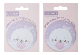 Блок для нотаток CUTE SEAL, з кл.шаром, діам. 70 мм, 30 арк