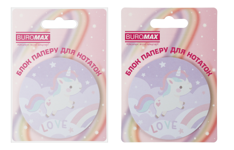 Блок для заметок MAGIC UNICORN, с кл.слоем, диам. 70 мм, 30 л - №3