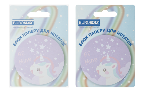 Блок для заметок MAGIC UNICORN, с кл.слоем, диам. 70 мм, 30 л - №4