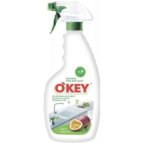 Пена для чистки активная для кухни 500мл, O'KEY - №1