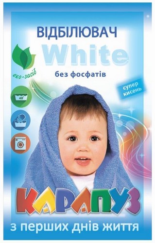Отбеливатель White суперкислород 200г, Карапуз - №1