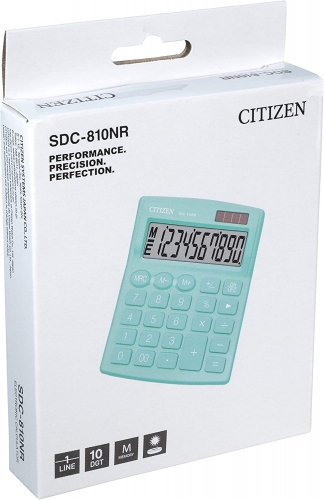 Калькулятор Citizen SDC-810NRGNE-green 10 разрядов - №4