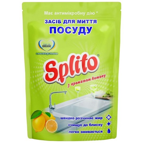 Средство для посуды лимон дой-пак 500мл, Splito - №1