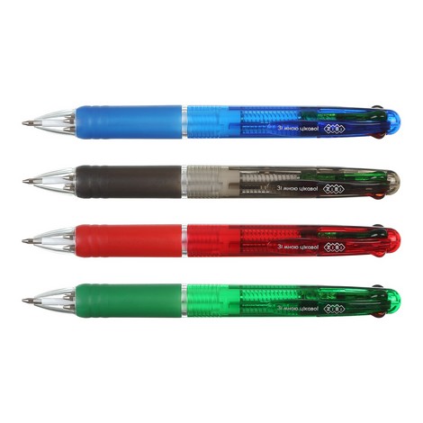 Ручка шариковая автоматическая 4 в 1, 0.5 мм, KIDS Line - №1