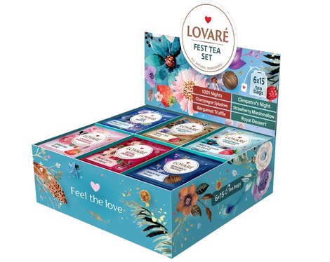 Чай ассорти FEST TEA SET 90 пакетиков в индивидуальных конвертах, LOVARE - №1