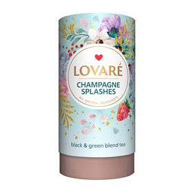 Чай бленд чорного та зеленого 80г, лист, "Shampagne splashes", LOVARE