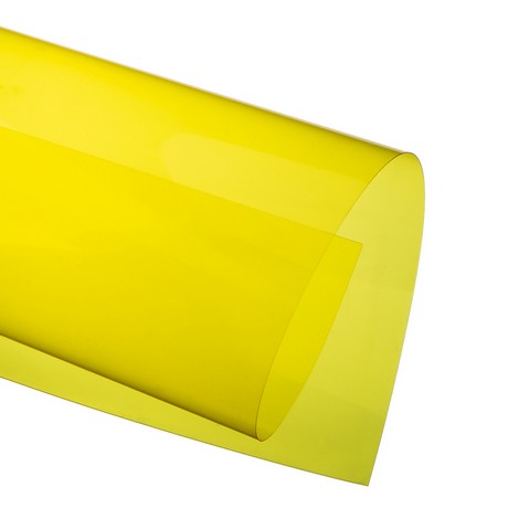 Обложки А4 пластиковые прозрачные глянец Hopu 180/200мкм, желтые, 100 шт - №1