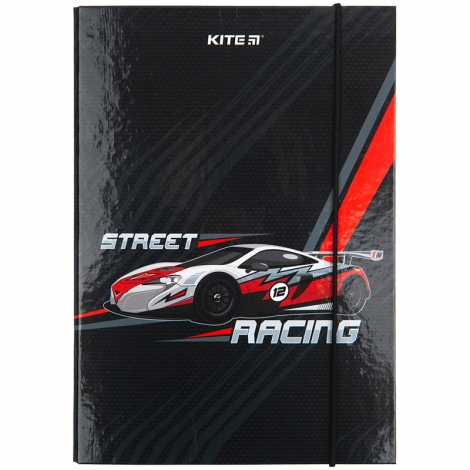 Папка для тетрадей В5 на резинке картон, Kite Racing - №2