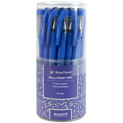 Ручка шариковая Blue floral, синяя - №2