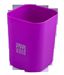 Подставка для ручек пластиковая квадратная Buromax Ruber Touch, фиолетовая - №1