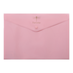 Папка-конверт на кнопці FAVOURITE, PASTEL, A4, рожева
