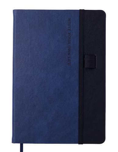 Блокнот деловой Buromax RECORD А5, 96 листов, точка, синий - №1