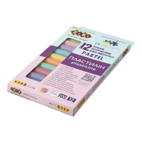 Пластилін ZiBi PASTEL KIDS Line 12 кольорів, 200 г