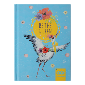 Блокнот ZIBI BE THE QUEEN А6, 64 листа, клетка, бирюзовый